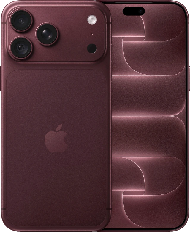Apple iPhone 18 Pro Max in Burgundy, complete front and back view