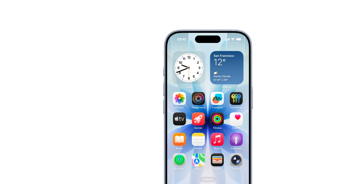 Apple iPhone 17 display shown in an official product render
