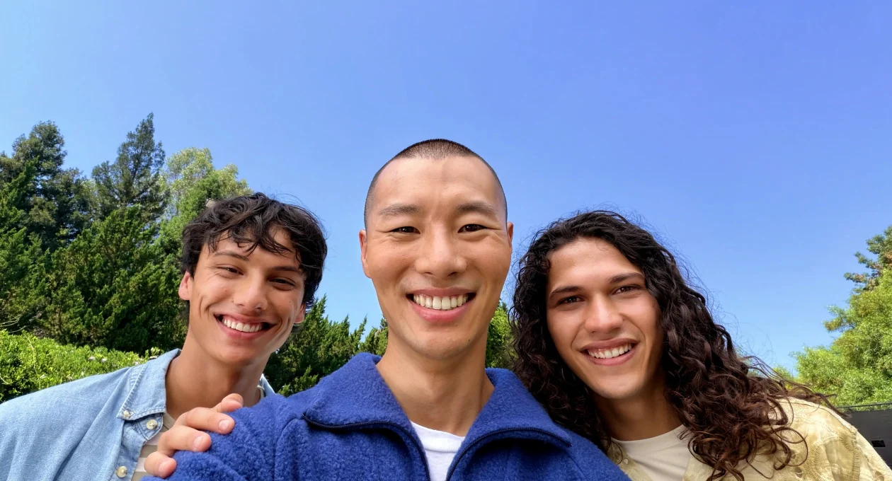 Apple iPhone 17 Center Stage front camera in use