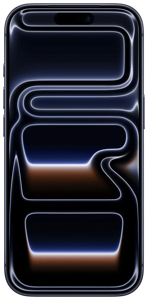 Deep Blue Apple iPhone 17 Pro, front and back