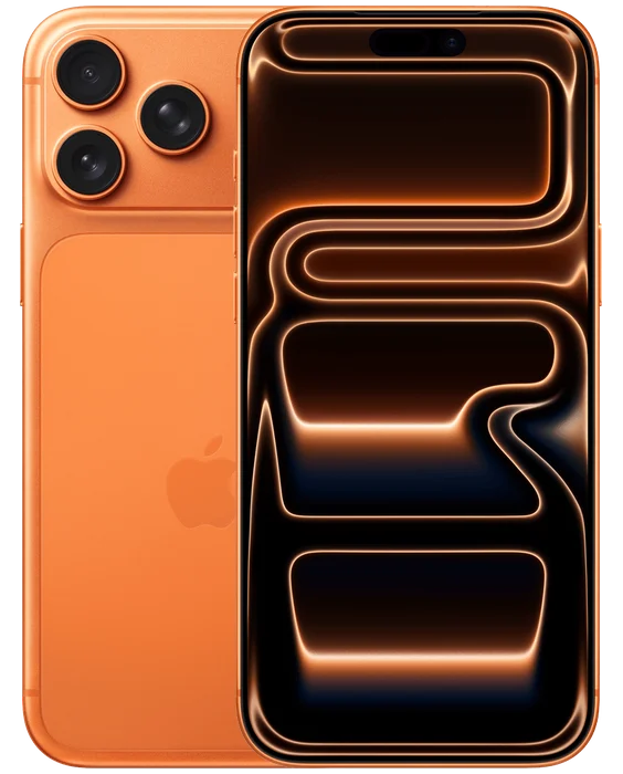 Cosmic Orange Apple iPhone 17 Pro Max, front and back