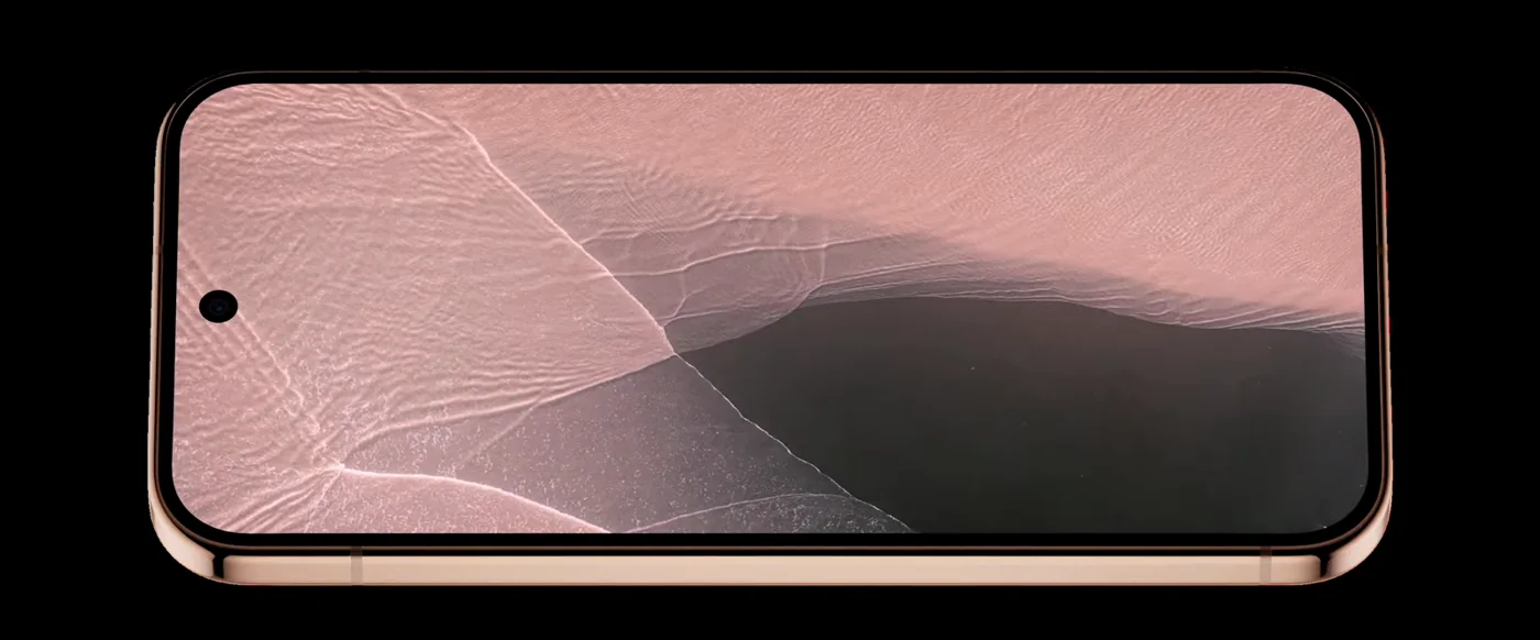 Google Pixel 11 Pro Super Actua display viewed from the front