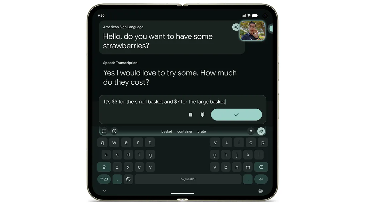 Google Pixel 11 Pro Fold opened flat to show its book-style inner display